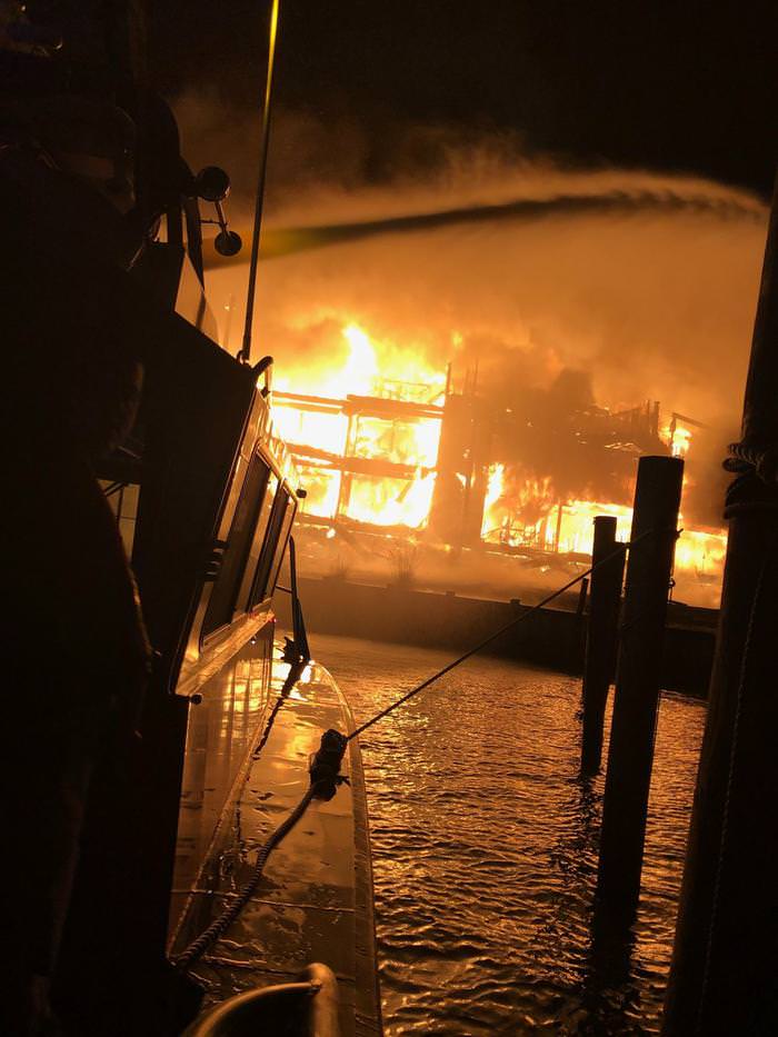 Massive fire in Perryville, MD, with .
